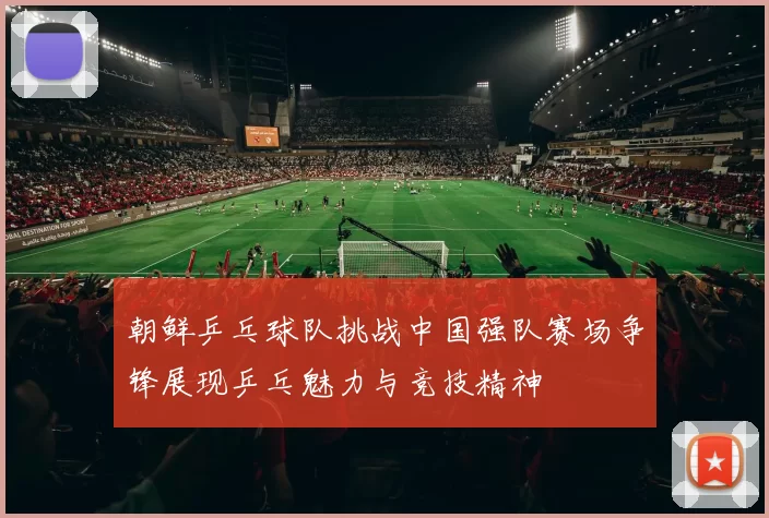 朝鲜乒乓球队挑战中国强队赛场争锋展现乒乓魅力与竞技精神